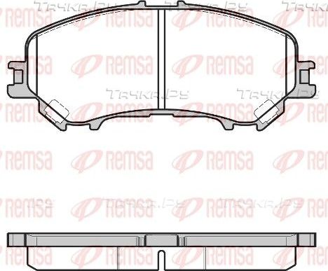 Тормозные колодки Remsa передние для Renault Kadjar I 2015-2026. Артикул 1318.22