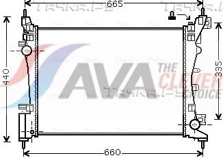 Радиатор охлаждения двигателя AVA. Артикул FTA2318