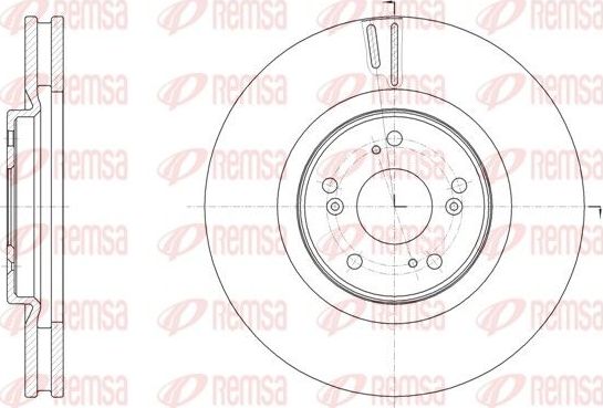 Тормозной диск Remsa передний для Honda Accord VIII 2008-2015. Артикул 61607.10