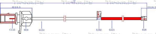 Датчик износа тормозных колодок  Sangsin Hi-Q. Артикул SWS2900
