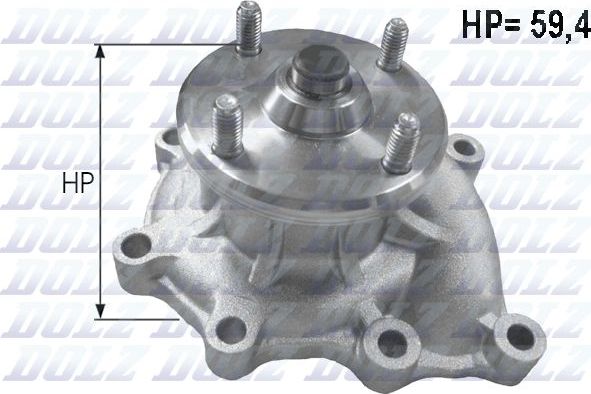 Помпа (водяной насос) Dolz для Alpina B3 E46 2001-2002. Артикул K103