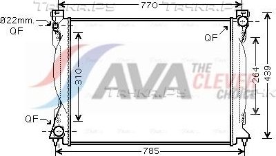 Радиатор охлаждения двигателя AVA ** CLEVER FIT **. Артикул AI2235