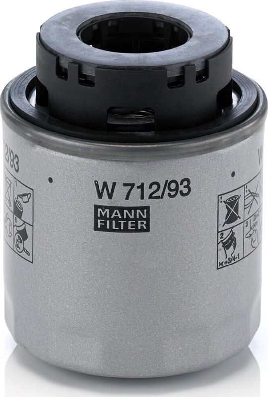 Масляный фильтр Mann-Filter для Audi A3 II (8P) 2008-2010. Артикул W 712/93