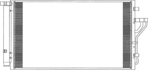 Радиатор кондиционера (конденсатор) Sakura для Kia Sportage III 2010-2016. Артикул 5451-9803