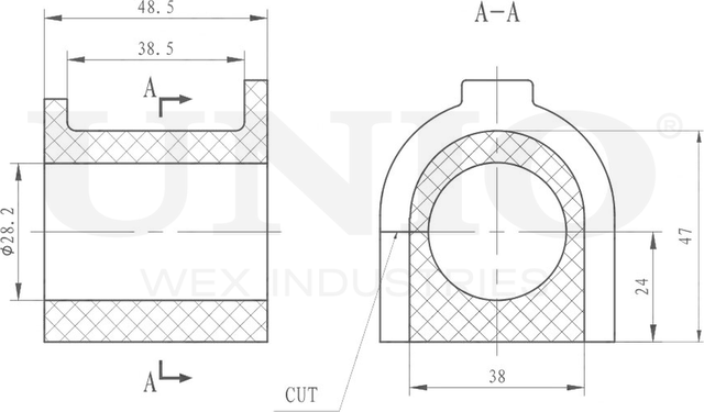 Втулка стабилизатора (Unio). Артикул RMP-10147