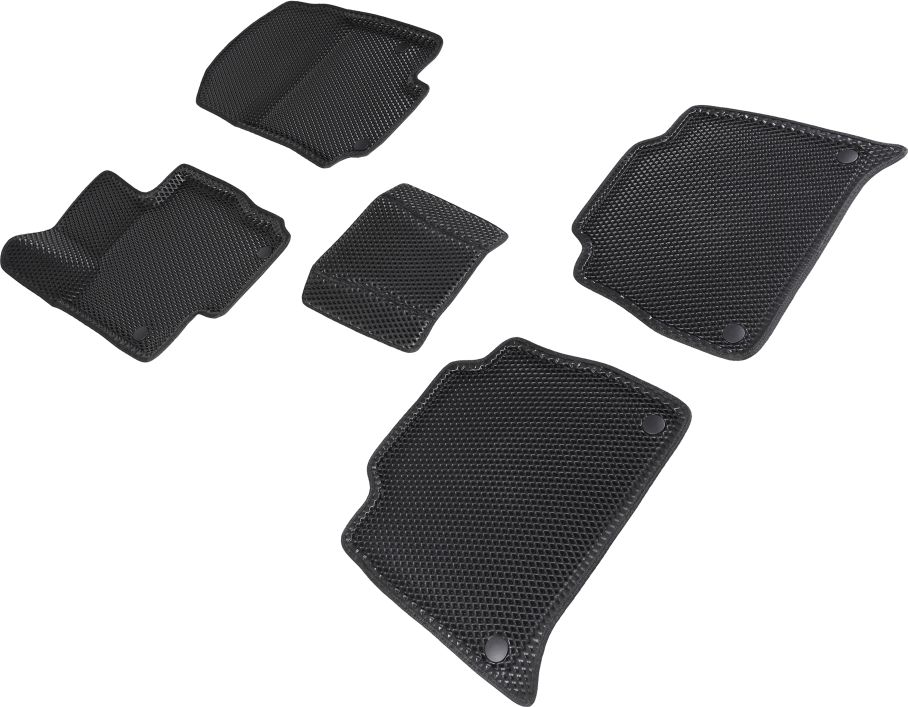 Коврики Seintex 3D EVA ромб для салона Mercedes-Benz GLE-Class W167 II 2018-2026 ЧЕРНЫЕ. Артикул 95614