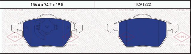 Колодки тормозные VAG A4/GOLF 3/PASSAT 95- перед. (Tatsumi). Артикул TCA1222