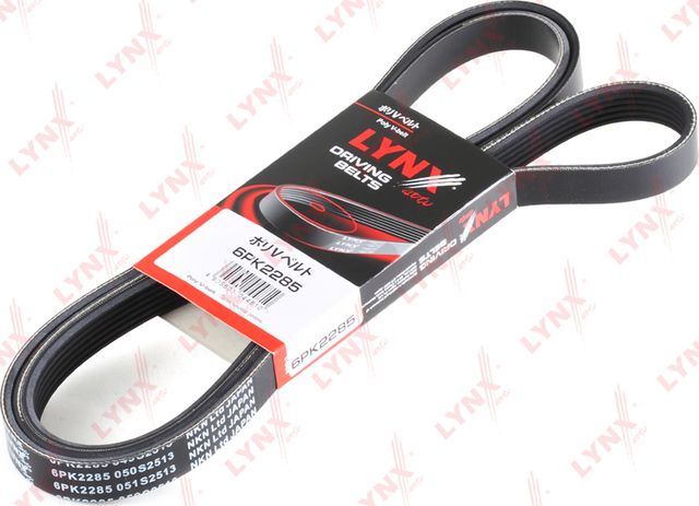 Приводной ремень поликлиновой LYNXauto для Jeep Wrangler III (JK) 2007-2018. Артикул 6PK2285