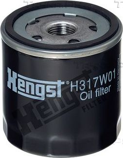 Масляный фильтр Hengst для SEAT Leon III 2012-2026. Артикул H317W01