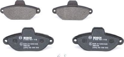 Тормозные колодки Bosch (Low-Metallic) передние для Fiat Cinquecento 1991-1998. Артикул 0 986 461 119