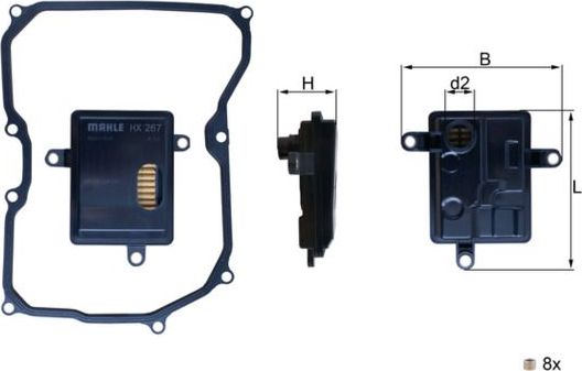 Фильтр АКПП Mahle. Артикул HX 267D