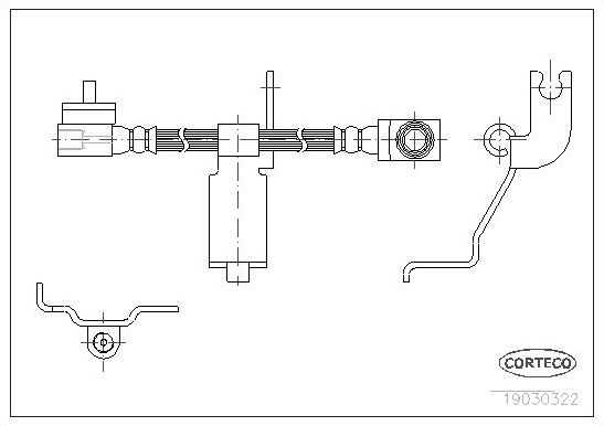 Тормозной шланг Corteco. Артикул 19030322