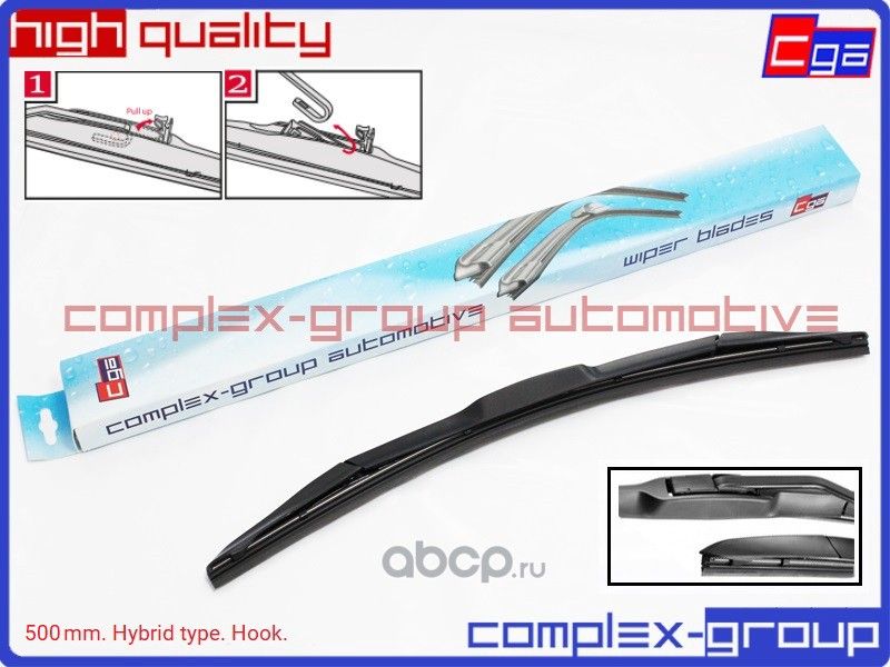 Щетка стеклоочистителя  HYBRID (500mm). Крючок. DU050L DUR050L CGA. Артикул 10BLD500HRA