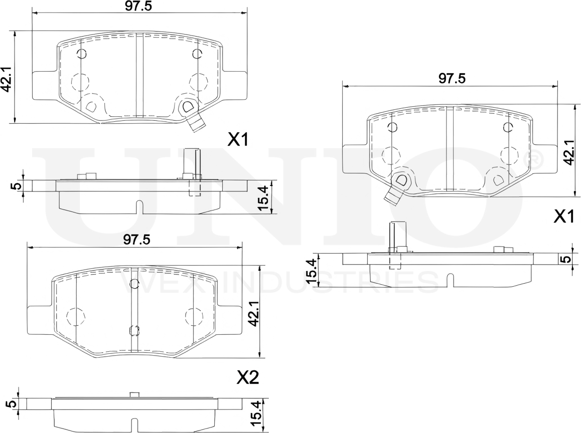 Колодки тормозные дисковые, комплект (Unio). Артикул BRP-20090