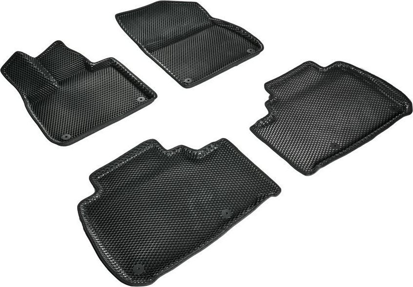 Коврики Seintex 3D EVA ромб для салона Li Auto L7 2022-2026 ЧЕРНЫЕ. Артикул 99624