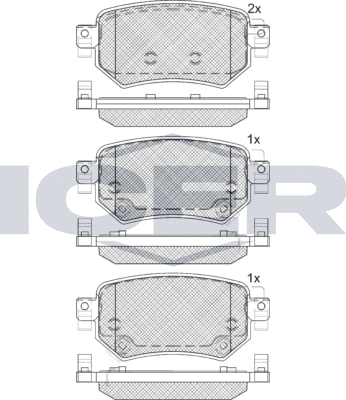 Тормозные колодки Icer. Артикул 182263
