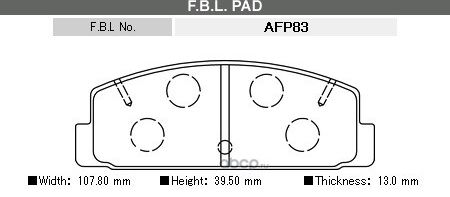 ТормозныеКолодки AP83/ PF5203 D3027 AN219K SN773 FBL /MAZDA,BJ5,BG5,CP8W,CPEW/ FBL. Артикул AFP83