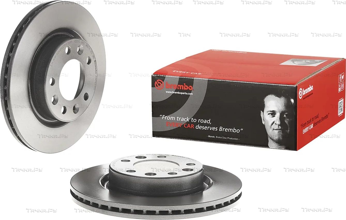 Тормозной диск Brembo UV Coated передний для Peugeot 308 II 2013-2026. Артикул 09.C657.11