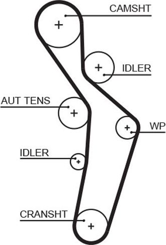 Ремень ГРМ Gates PowerGrip® для Audi A3 II (8P) 2003-2008. Артикул 5616XS