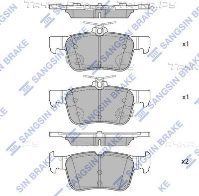 Тормозные колодки Sangsin Hi-Q. Артикул SP4171