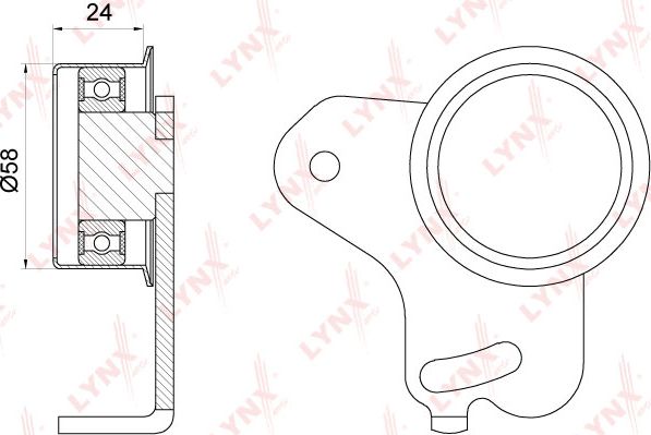 Натяжной ролик (натяжитель) ремня ГРМ LYNXauto. Артикул PB-1328