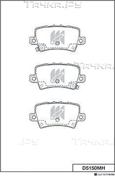 Тормозные колодки MK Kashiyama. Артикул D5150MH
