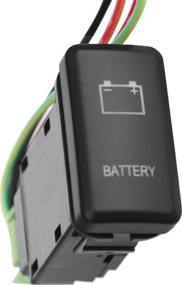 Кнопка РИФ включения/выключения BATTERY 40x20 с белой подсветкой для Toyota FJ Cruiser 2006-2008. Артикул RIF22-1-1104804