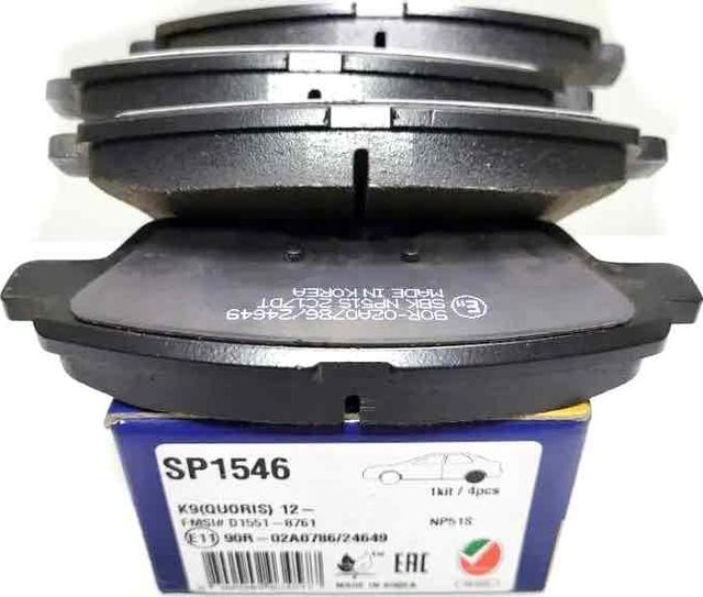 Тормозные колодки Sangsin Hi-Q задние для Kia Quoris I 2015-2015. Артикул SP1546