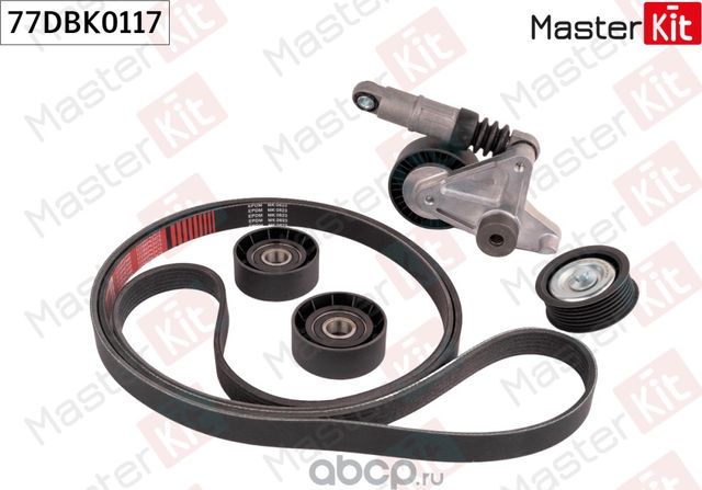 Комплект ремня приводного VW TOUAREG (7P5, 7P6) 2010 - 2018 (Master KIT). Артикул 77DBK0117