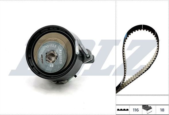 Ремень ГРМ с роликами (комплект) Dolz для Peugeot Partner I 1996-2005. Артикул SKD178IO