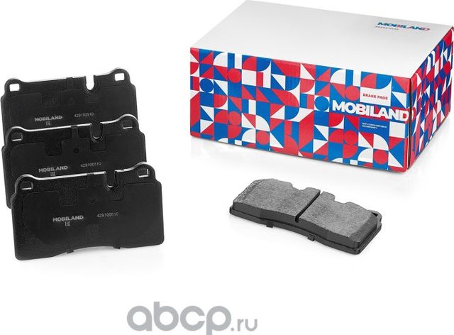 Колодки тормозные дисковые передние (4 шт.) с п/шум. пласт. VOLKSWAGEN TOUAREG (Mobiland). Артикул 429100510