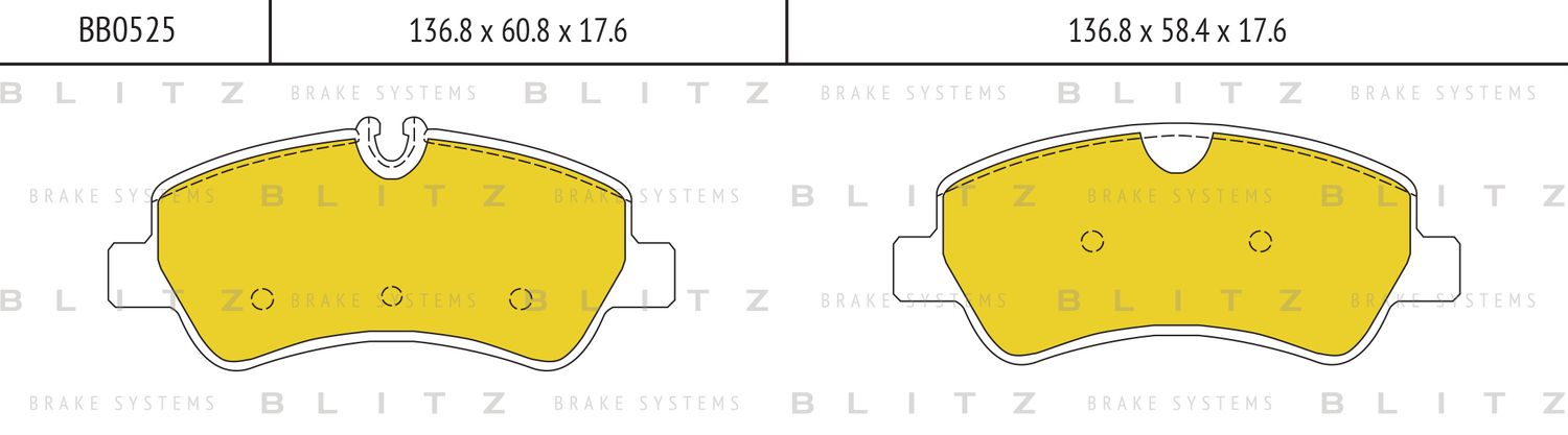 Колодки тормозные FORD TRANSIT 12- задн. (Blitz). Артикул BB0525
