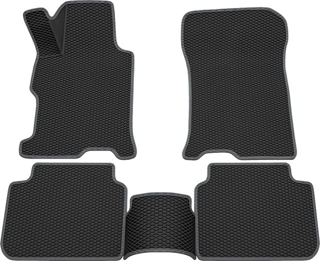 Коврики Rezkon 3D EVA Ромб резиновые для салона Honda Accord IX 2012-2015 Серый кант. Артикул 9219005202