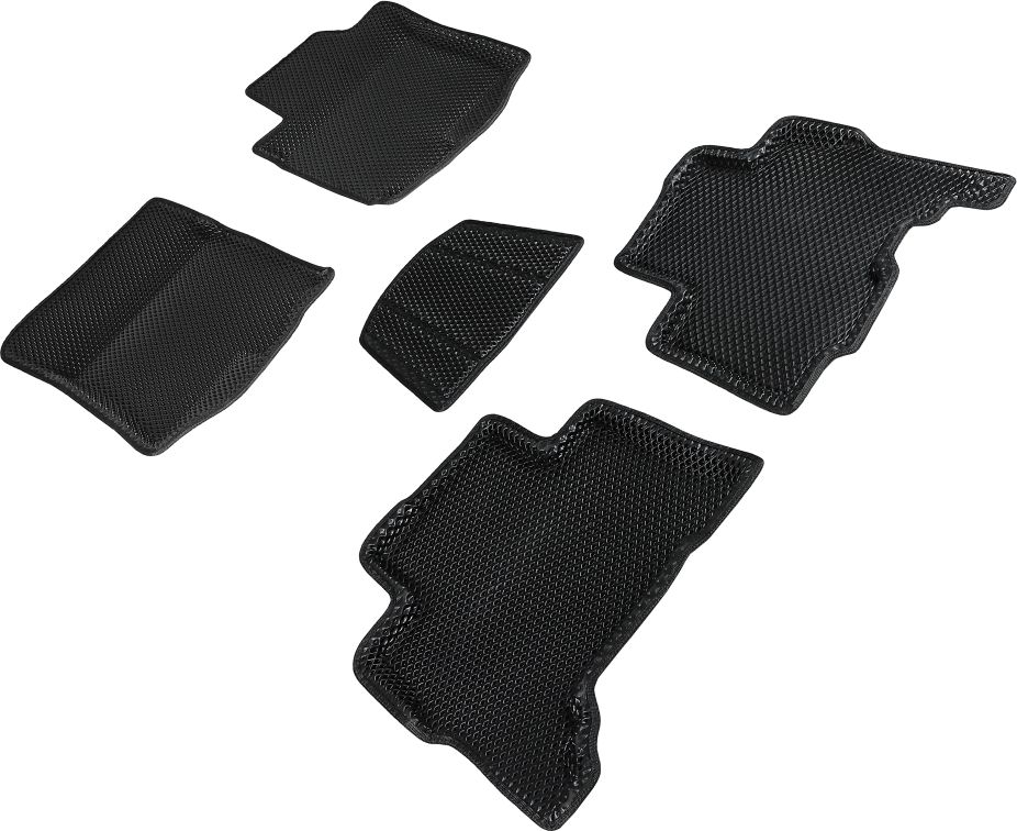 Коврики Seintex 3D EVA ромб для салона Toyota Land Cruiser Prado 150 2009-2013 ЧЕРНЫЕ. Артикул 95350