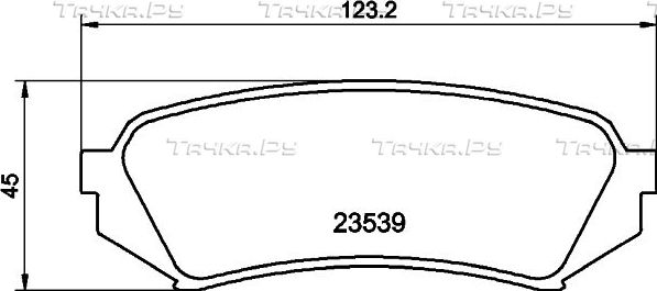 Тормозные колодки Nisshinbo задние для Lexus LX 470 1998-2008. Артикул NP1029