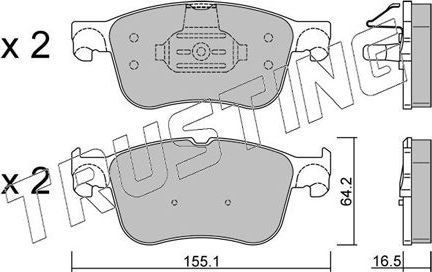 Тормозные колодки Trusting передние для Ford Focus IV 2018-2026. Артикул 1205.1