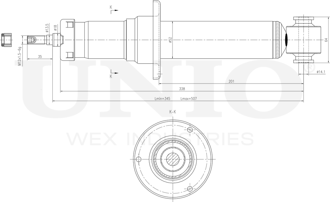 Амортизатор подвески (Unio). Артикул SAB-10766
