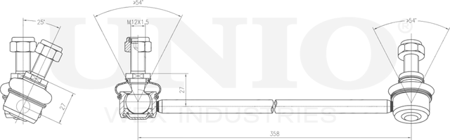Тяга/стойка стабилизатора (Unio). Артикул SSP-50138