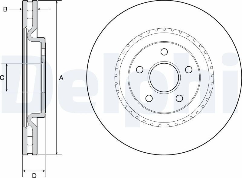 Тормозной диск Delphi. Артикул BG9213C