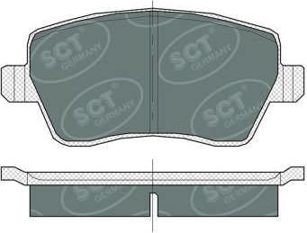 Тормозные колодки SCT-Germany передние для Renault Twingo II 2007-2014. Артикул SP383