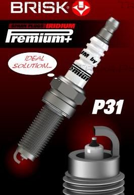 Свеча зажигания Brisk P31 Iridium Premium+. Артикул 1975