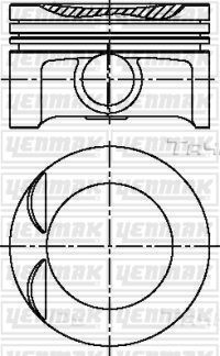 Поршень Yenmak для Opel Astra F 1993-2001. Артикул 31-04223-000