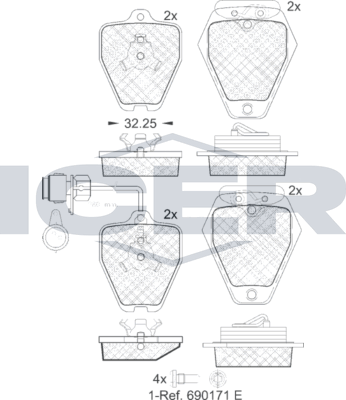 Тормозные колодки Icer. Артикул 181691
