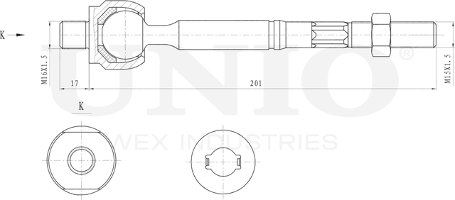 Тяга рулевая (Unio). Артикул SSP-30072