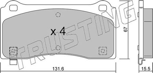 Тормозные колодки Trusting передние для Tesla Model 3 I 2018-2026. Артикул 1277.0