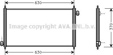 Радиатор кондиционера (конденсатор) AVA (алюминий). Артикул HD5107