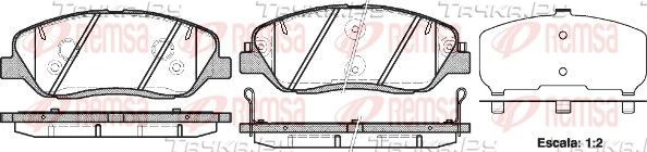Тормозные колодки Remsa передние для Hyundai Genesis I 2008-2014. Артикул 1226.02