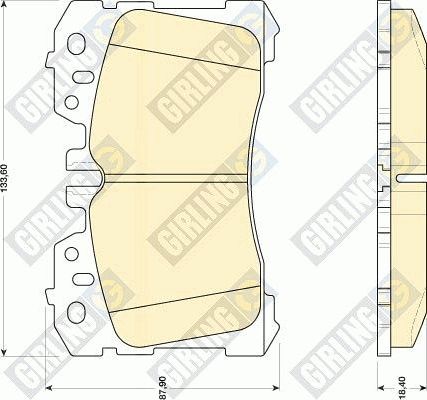 Тормозные колодки Girling. Артикул 6134739