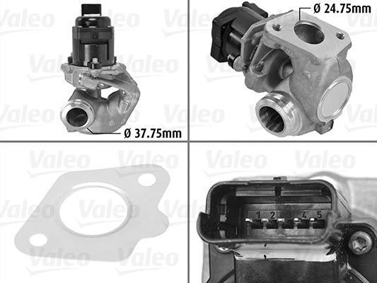 Клапан EGR (рециркуляции выхлопных газов) Valeo Orignal Part для Citroen C2 2005-2009. Артикул 700414