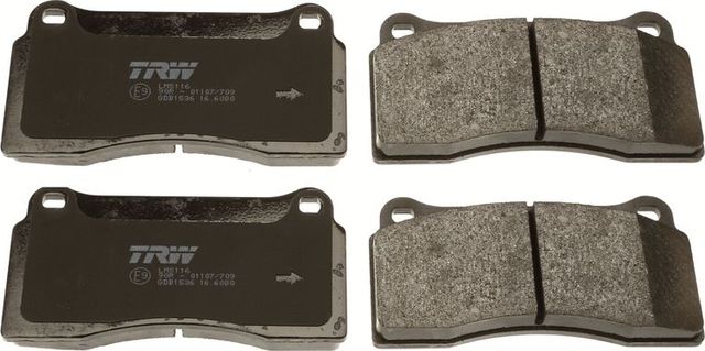 Тормозные колодки TRW передние для Jaguar XJ II (X308) 1997-2003. Артикул GDB1536